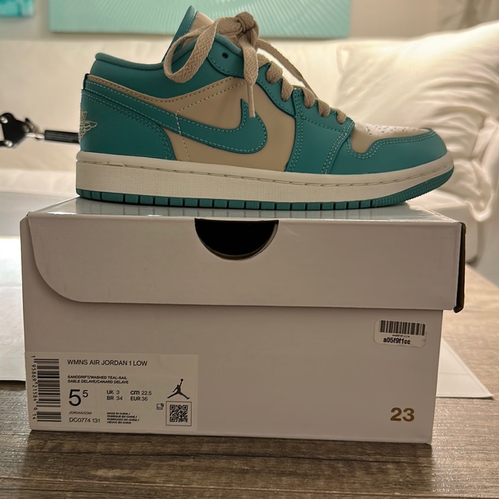 Like New Nike Air Jordan Dunk Low Teal